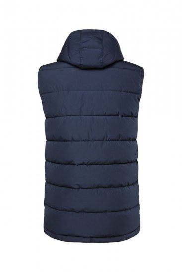 Men+ 433 Gilet matelassé à capuche Bleu marine - Vestes - Vestes Homme Grandes Tailles