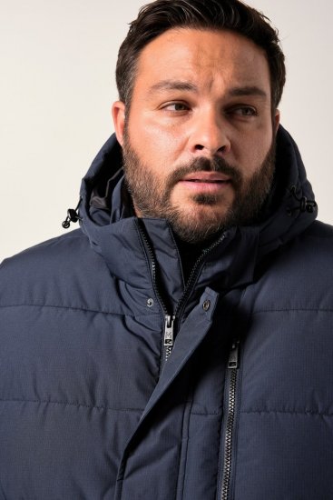 Men+ 433 Gilet matelassé à capuche Bleu marine - Vestes - Vestes Homme Grandes Tailles