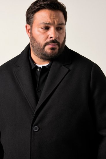 Men+ 482 Manteau déperlant effet laine Noir - Vestes - Vestes Homme Grandes Tailles
