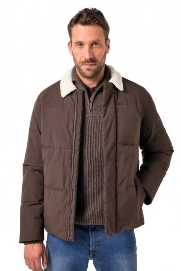 JP1880 842508 Veste à col teddy Noisette - Vestes - Vestes Homme Grandes Tailles