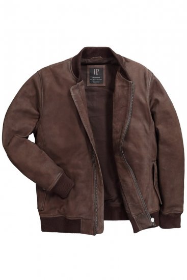 JP1880 Jacket Buffed Nubuck Lamb Leather Brown - Vestes - Vestes Homme Grandes Tailles