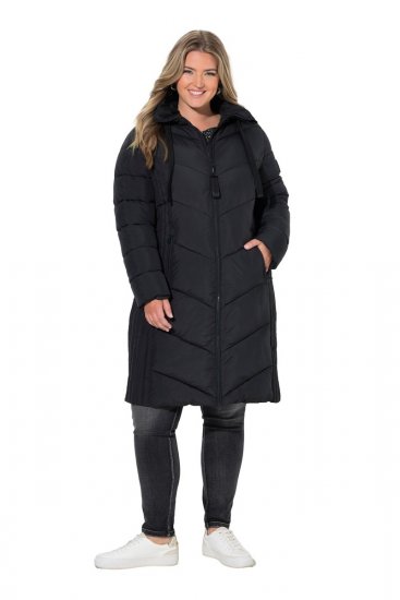 Ulla Popken 842877 Veste technique Noir - Vestes - Vestes femme grande taille