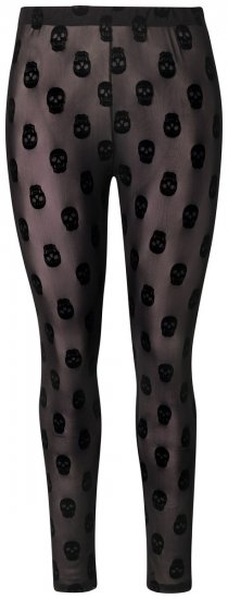 Ulla Popken 842886 Legging collant à motifs Noir - Collants & chaussettes - 