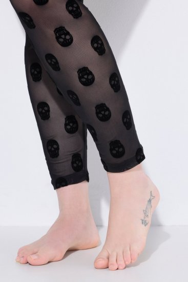 Ulla Popken 842886 Legging collant à motifs Noir - Collants & chaussettes - 