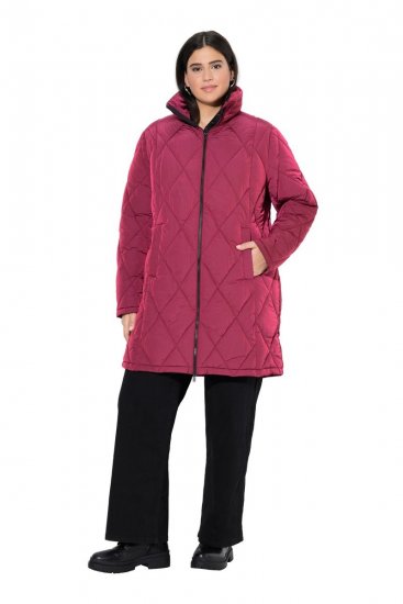 Ulla Popken 842937 Veste matelassée Rouge - Vestes - Vestes femme grande taille