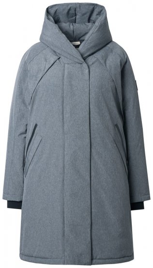 Ulla Popken 842951 Manteau technique HYPRAR imperméable à capuche Gris foncé chiné - Manteaux - Manteaux femme grande taille