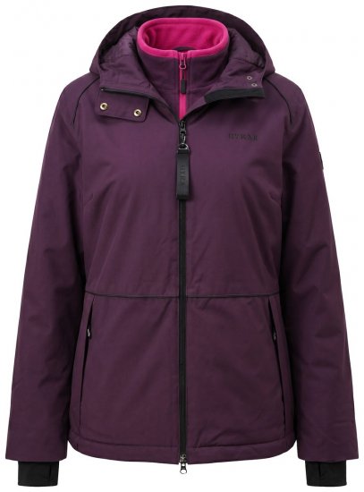 Ulla Popken 843105 Veste technique HYPRAR imperméable à motif vagues Prune - Vestes - Vestes femme grande taille