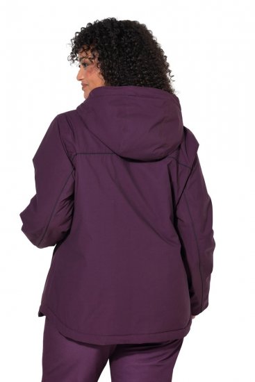 Ulla Popken 843105 Veste technique HYPRAR imperméable à motif vagues Prune - Vestes - Vestes femme grande taille