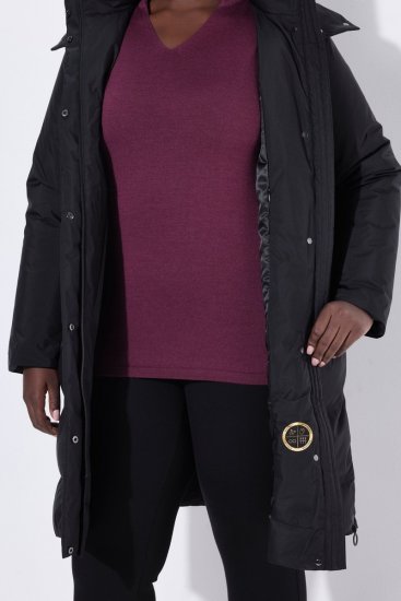 Ulla Popken SYMPATEX Triple Function Coat Black - Manteaux - Manteaux femme grande taille