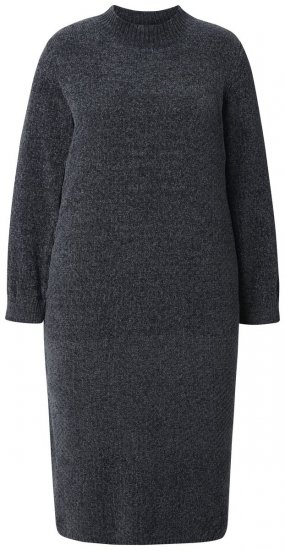 Ulla Popken 843592 Robe à manches longues Anthracite - Robes en maille - 
