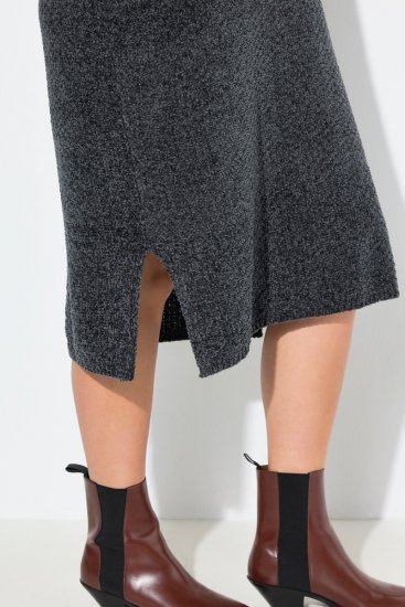 Ulla Popken 843592 Robe à manches longues Anthracite - Robes en maille - 