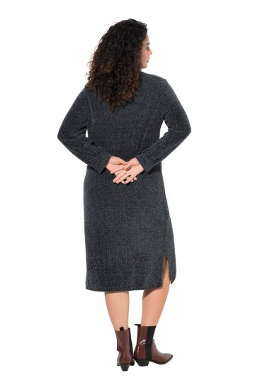 Ulla Popken 843592 Robe à manches longues Anthracite - Robes en maille - 