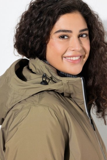 Ulla Popken 844034 Veste technique Kaki - Vestes - Vestes femme grande taille