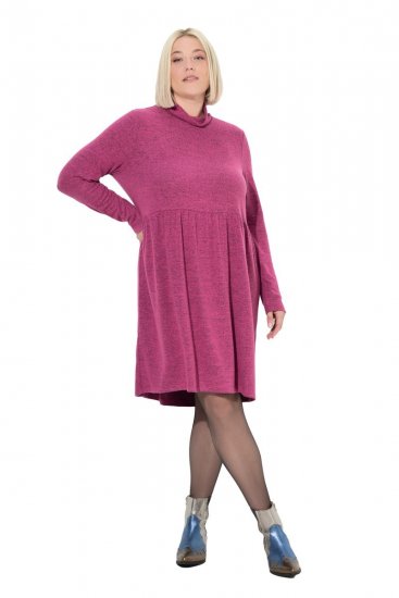 Ulla Popken 844233 Robe en maille à manches longues Rouge baie - Robes en maille - 