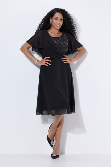 Ulla Popken 844356 Robe de soirée Noir - Robes de soirée - Robes de soirée grande taille