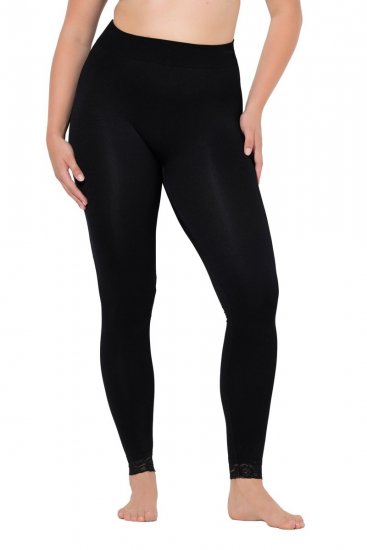 Ulla Popken 844563 Legging collant Noir - Collants & chaussettes - 