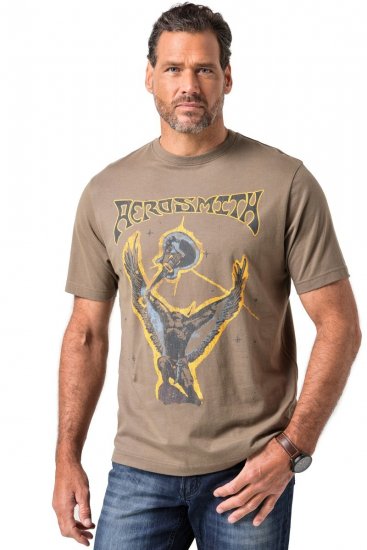 JP1880 844644 Aerosmith T-shirt Taupe foncé - T-shirts de groupes - T-shirts de groupes grande taille