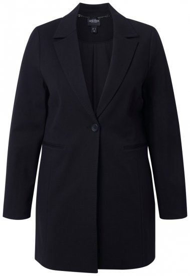 Ulla Popken 844842 Blazer en jersey Noir - Blazers - Blazers grande taille pour femme