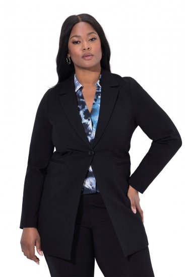Ulla Popken 844842 Blazer en jersey Noir - Blazers - Blazers grande taille pour femme