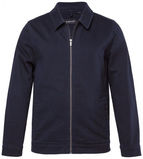 Men+ 876 Veste en jean avec fermeture éclair Bleu marine - Vestes - Vestes Homme Grandes Tailles