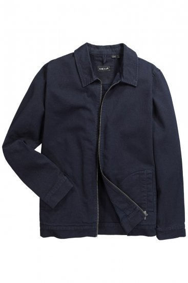 Men+ 876 Veste en jean avec fermeture éclair Bleu marine - Vestes - Vestes Homme Grandes Tailles