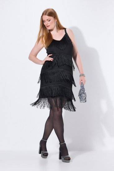 Ulla Popken 845152 Robe sans manches Noir - Robes de soirée - Robes de soirée grande taille