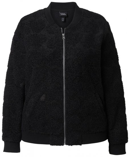 Ulla Popken 845262 Veste teddy Noir - Vestes - Vestes femme grande taille