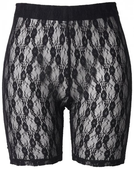 Ulla Popken 845290 Panty anti-frottement fleuri en dentelle Noir - Panties anti-frottement - 