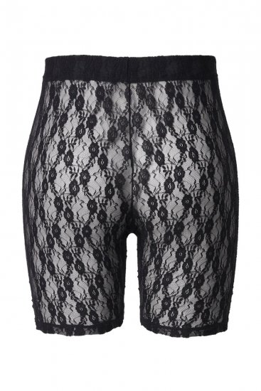 Ulla Popken 845290 Panty anti-frottement fleuri en dentelle Noir - Panties anti-frottement - 