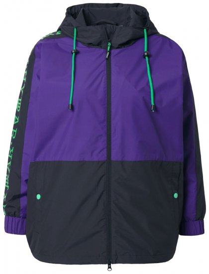 Ulla Popken 845648 Coupe-vent à manches chauve-souris Lilas - Vestes - Vestes femme grande taille