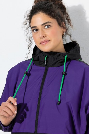 Ulla Popken 845648 Coupe-vent à manches chauve-souris Lilas - Vestes - Vestes femme grande taille