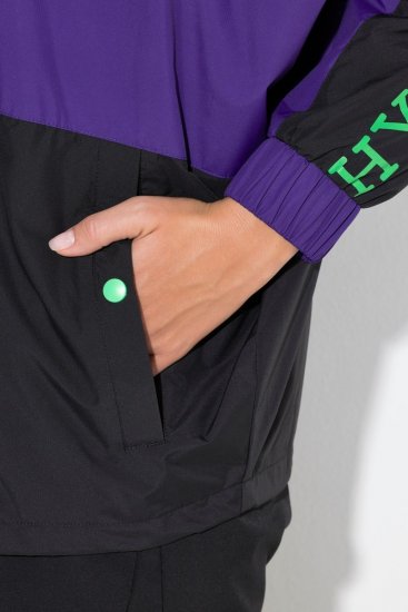 Ulla Popken 845648 Coupe-vent à manches chauve-souris Lilas - Vestes - Vestes femme grande taille