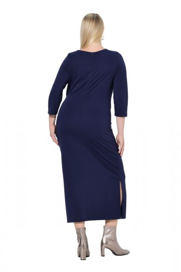 Ulla Popken 845705 Robe en jersey Bleu marine - Robes midi - Robes midi grande taille