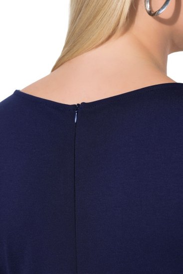 Ulla Popken 845705 Robe en jersey Bleu marine - Robes midi - Robes midi grande taille