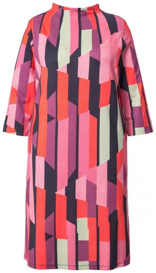 Ulla Popken 845794 Robe en jersey imprimée Rose - Robes - Robes pour toutes les tailles