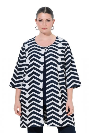 Ulla Popken 846012 Veste Bleu marine - Vestes - Vestes femme grande taille