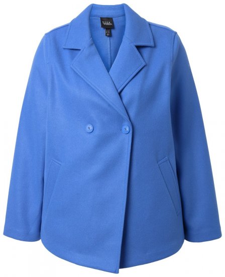 Ulla Popken 846021 Manteau en polaire Bleu - Manteaux - Manteaux femme grande taille