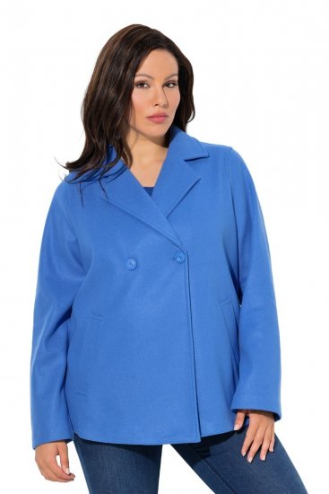 Ulla Popken 846021 Manteau en polaire Bleu - Manteaux - Manteaux femme grande taille