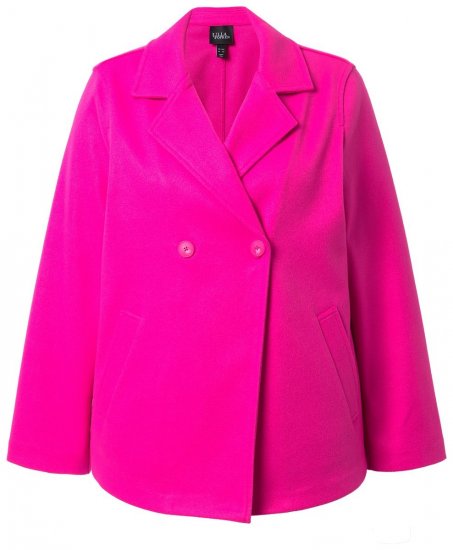 Ulla Popken 846021 Manteau en polaire Rose - Manteaux - Manteaux femme grande taille