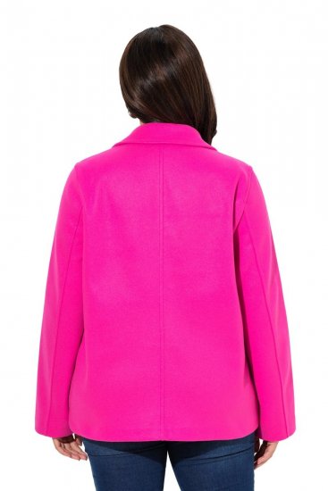 Ulla Popken 846021 Manteau en polaire Rose - Manteaux - Manteaux femme grande taille