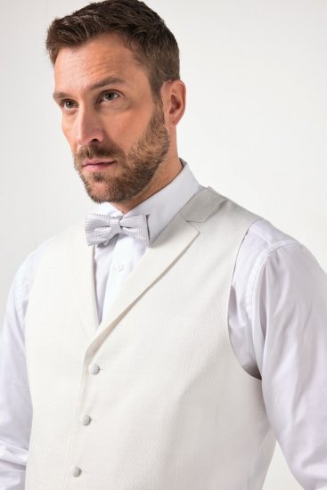 JP1880 846048 Gilet de mariage Blanc cassé - Costumes - Costumes grandes tailles 