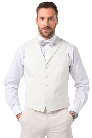 JP1880 846048 Gilet de mariage Blanc cassé - Costumes - Costumes grandes tailles 