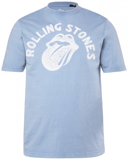 JP1880 846221 Rolling Stones Tongue T-shirt Bleu clair - T-shirts de groupes - T-shirts de groupes grande taille