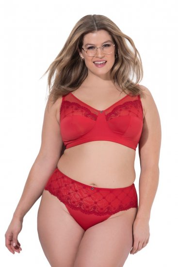 Ulla Popken 846235 Shorties en dentelle Rouge - Culottes - 