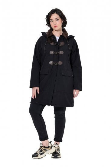 Ulla Popken 846278 Manteau softshell Noir - Manteaux - Manteaux femme grande taille