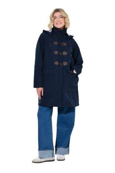 Ulla Popken 846278 Manteau softshell Bleu marine - Manteaux - Manteaux femme grande taille
