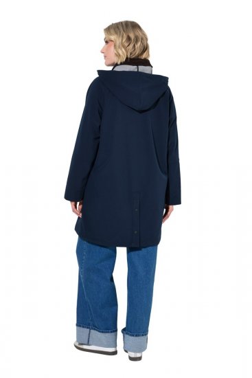 Ulla Popken 846278 Manteau softshell Bleu marine - Manteaux - Manteaux femme grande taille