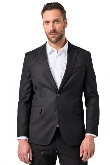 JP1880 Korsika Blazer aspect lin Noir - Costumes - Costumes grandes tailles 