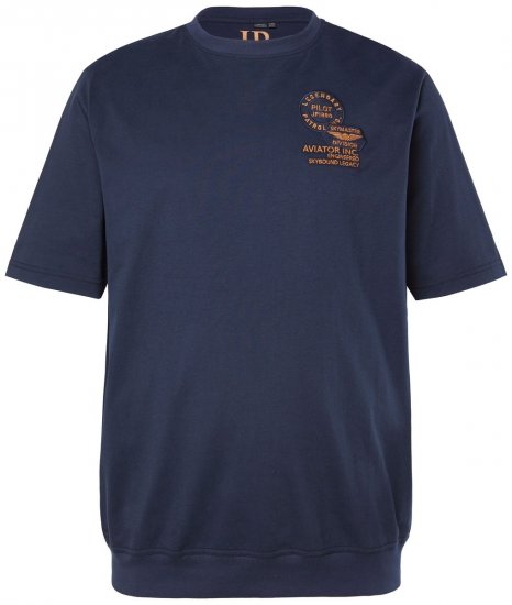JP1880 846657 T-shirt bellyfit à badges Bleu marine TALL - TALL T-shirts - T-Shirts pour Hommes Grands
