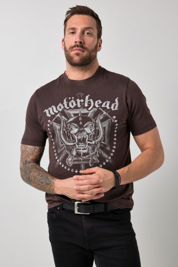 JP1880 Motörhead Soft Jersey Vintage T-Shirt Brown - T-shirts de groupes - T-shirts de groupes grande taille